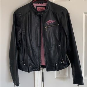 Ladies leather riding jacket